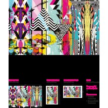 Designer wallpaper in pop art style Abstract Geometry decor drawings on the walls 310 cm x 280 cm