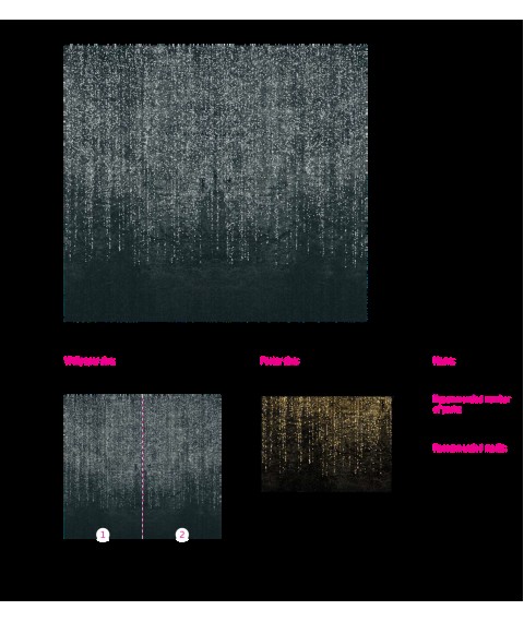 Designplatte The Matrix im Cyberpunk-Stil Magic Rain 150 cm x 150 cm