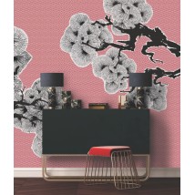 Design art wallpaper for the guest room pine is noisy Pine Trees 310 cm x 280 cm