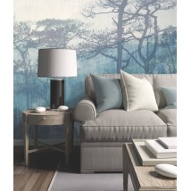 Designer Vliestapete Waldnatur in der Loggia, Diele, Flur Misty Forest 155 cm x 250 cm