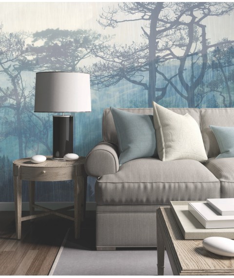 Photo wallpaper in the bedroom designer Forest nature Misty Forest 310 cm x 280 cm Line