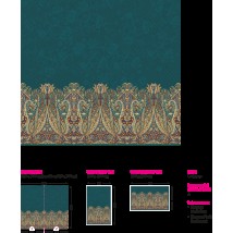 Photo tapestries flizelinov in the bedroom on the wall designer Cashmere Cashmere 620 cm x 280 cm