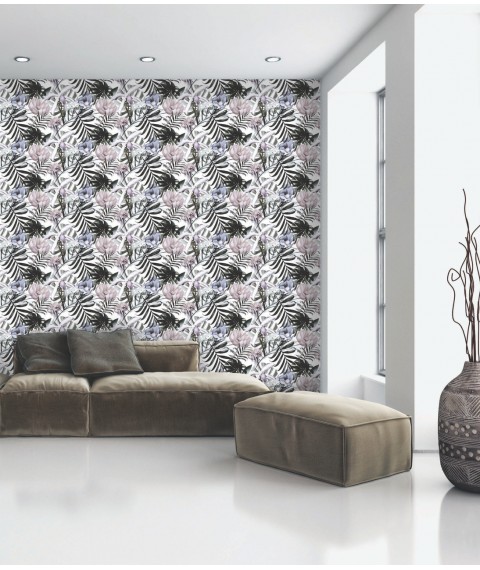 Wall mural Charm of flowers design in Provence style Glamorous Flower 150 cm x 150 cm