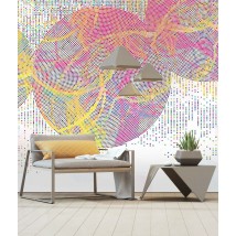 Дизайнерское структурное панно Color Dots в стиле авангард 250 см х 155 см