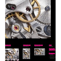 Vliestapete im Hightech-Loft-Stil Uhrwerk Uhrwerk 310 cm x 280 cm