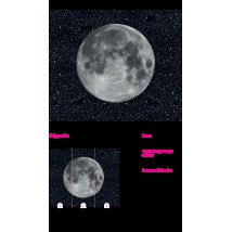 Fototapete 5D New Moon Mond im Weltraum-Futurismus-Design f?r das Home Office Ma?e Druck 465 cm x 280 cm