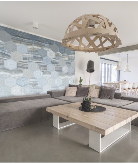 Wallpaper style minimalism in the interior design living room Onyx Comb Onyx Comb 465 cm x 280 cm