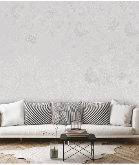 Aesthetic wallpaper for the living room without vinyl on non-woven Cashmere Kashmir structure 310 cm x 280 cm