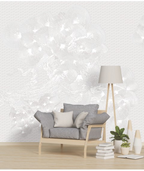 No Vinyl Wallpaper Paintable Eco Pine Noisy Spruce 3D Pines structure 465 cm x 280 cm