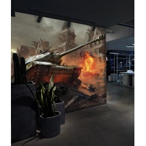 Premium panel for gamers design Tanks online World of Tanks WoT here Blitz 140 cm x 140 cm