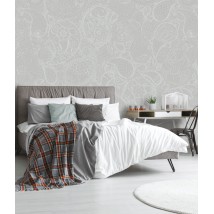 Wallpaper in the bedroom for painting relief patterns Paisley 3D Paisley pattern structure 310 cm x 280 cm