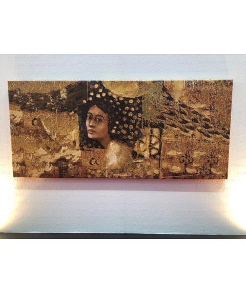 Famous paintings on canvas print by numbers # 6 photo mural designer Girl Alfa Girl 70 cm x 40 cm