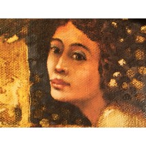 Famous paintings on canvas print by numbers # 6 photo mural designer Girl Alfa Girl 70 cm x 40 cm