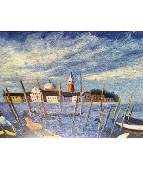 Oil paintings on canvas Venice Gondola Venice drawing print by numbers No. 11 panel design 50 cm x 60 cm
