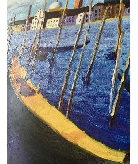 Картины маслом на холсте Венеция Гондола Venice рисунок печать по номерам №11 панно дизайнерское 50 см х 60 см