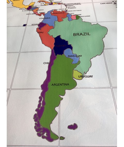 Распродажа Уценка карта Северная и Южная Америки обои на стену 90 см х 155 см
