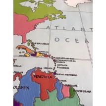 Распродажа Уценка карта Северная и Южная Америки обои на стену 90 см х 155 см