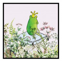 On canvas painting print drawing by numbers №13 designer panel Princess Frog 50 cm x 50 cm