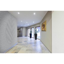 Non-woven wallpaper clean paintable sheet 3D Leaf structure 250 cm x 155 cm