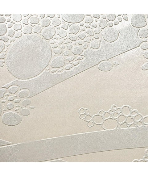 Non-woven wallpaper for painting the hall with a fireplace Bubbles structure 250 cm x 155 cm