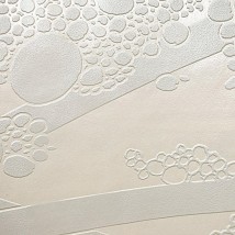 Wallpaper paintable hall with fireplace Bubbles structure 465 cm x 280 cm