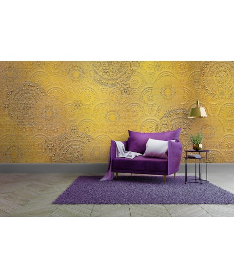 Paintable non-woven wallpaper knitted patterns 3D Crochet structure 155 cm x 250 cm