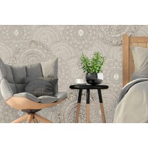 3D Wallpaper for painting knitted patterns 3D Crochet structure 310 cm x 280 cm