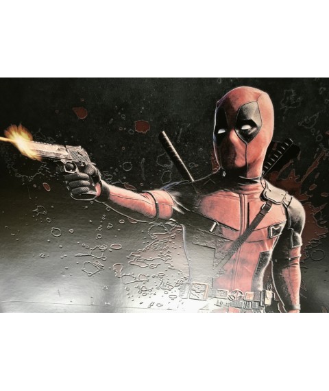Wall posters on canvas by numbers # 4 Deadpool Deadpool Daedpool 50 cm x 35 cm