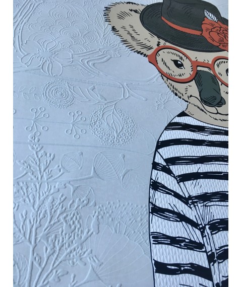 Триптих Три друга Енот Олень(Лось) Коала картины по номерам на подрамнике Dimense print 70 см х 90 см