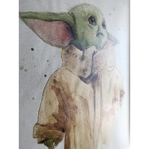 Wandposter Little Yoda Star Wars 70 cm x 90 cm