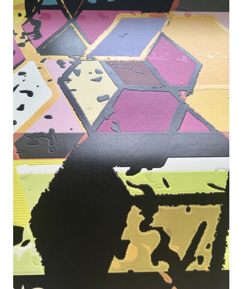 Плакат на стену в поп арт стиле дизайнерский Абстррактная Геометрия Abstract Geometry 70 см х 90 см