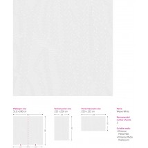 Embossed design panels 3D Weave White structure 310 cm x 280 cm