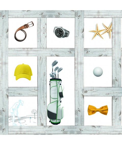 Постер Golf подарок гольфисту Golfer дизайнерский PrintHouse 155 см х 160 см