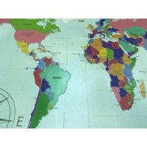 Постеры на стену map карта мира географическая PrintHouse 100 см х 80 см