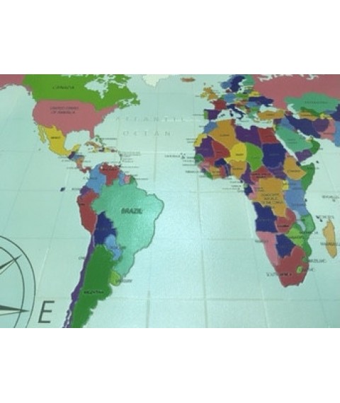 Постеры на стену map карта мира географическая PrintHouse 100 см х 80 см