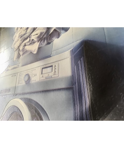 Плакат рекламный дизайнерский стиральная машина 70 см х 90 см