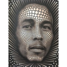 Art poster portrait of Bob Marley Bob Marley designer Benjamin Heine 70 cm x 90 cm