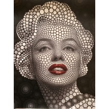 Постер портрет Мэрилин Монро Marilyn Monroe дизайнерский Бенжамин Хайне 70 см х 90 см