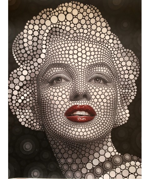 Постер портрет Мэрилин Монро Marilyn Monroe дизайнерский Бенжамин Хайне 70 см х 90 см