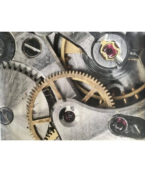 Designer photomurals in the style of HiTech loft Clockwork Clockwork 150 cm x 150 cm