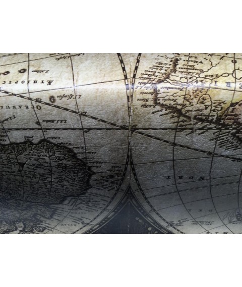 Рельефная 3D карта мира времен Колумба 60 см х 60 см