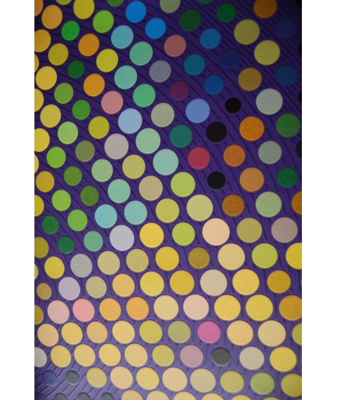 Designer structural panel Color Dots in the avant-garde style 150 cm x 150 cm