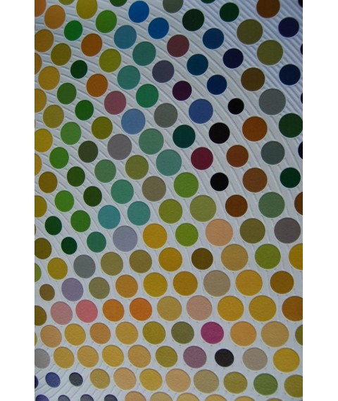 Designer structural panel Color Dots in the avant-garde style 155 cm x 250 cm