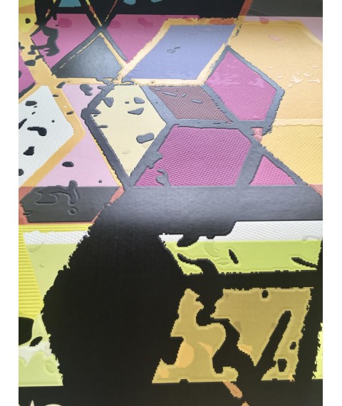 Designtafel im Pop Art Stil Abstrakte Geometrie 250 cm x 155 cm