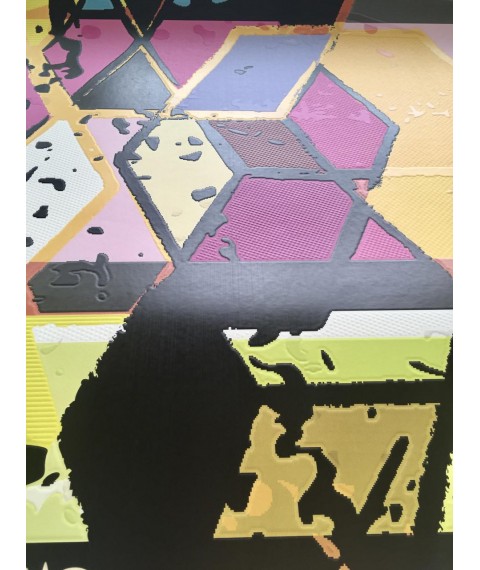 Designtapete Pop Art im Wohnzimmer Abstrakte Geometrie Abstrakte Geometrie Ma?e 465 cm x 280 cm