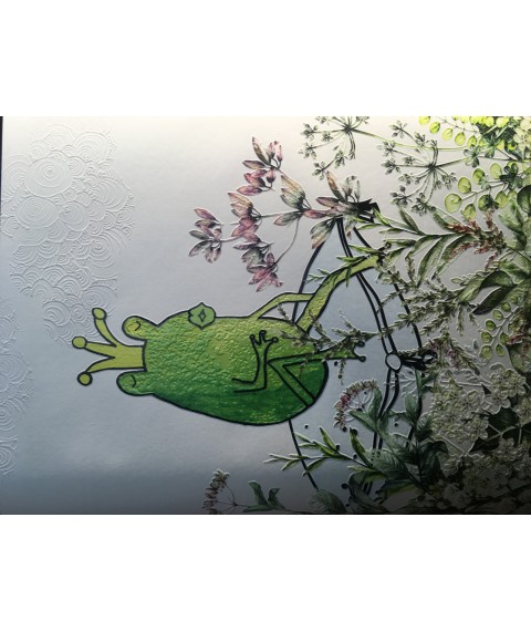 Designer photo wallpaper in the nursery for a girl Princess Frog Princess and Frog 150 cm x 100 cm