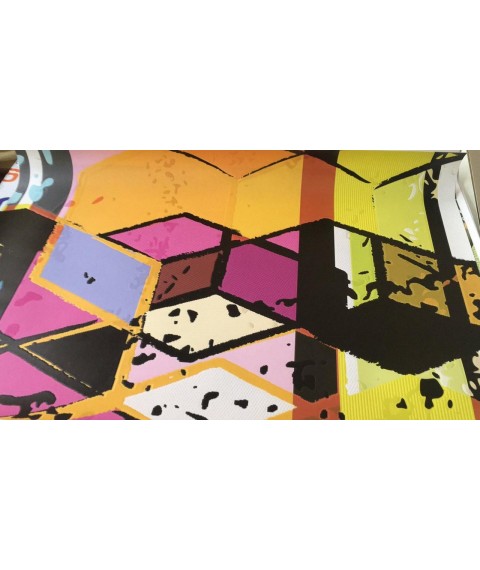Designer wallpaper in pop art style Abstract Geometry decor drawings on the walls 310 cm x 280 cm