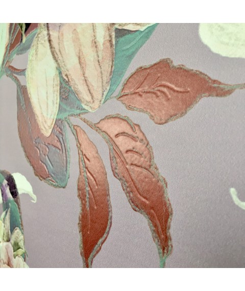 Designer-Paneel im Schlafzimmer Pastellblumen im Retro-Stil 250 cm x 155 cm