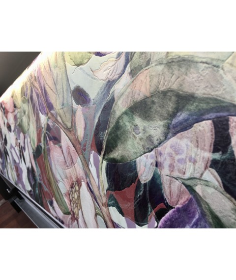 Designer panel for the bedroom Pastel flowers in Retro style 155 cm x 250 cm