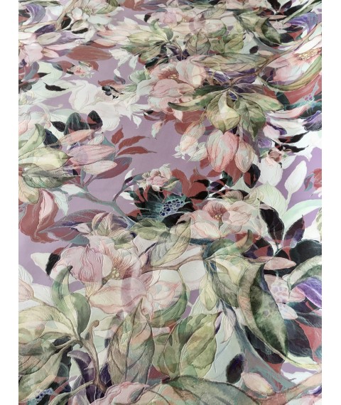 Non-woven wallpaper in the hall Retro style Flowers without vinyl Pastel flowers in Retro style 465 cm x 280 cm